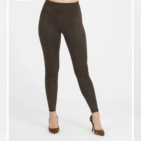 SPANX brown faux suede leggings - Picture 4 of 5